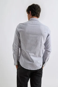 Williot Camisas-Camisa Oxford Listrada Azul
