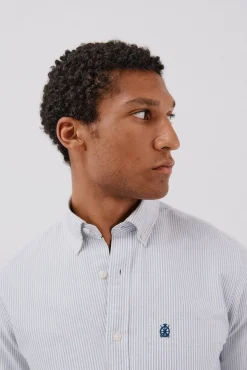 Cortefiel Camisas-Camisa oxford listrada com vela Azul