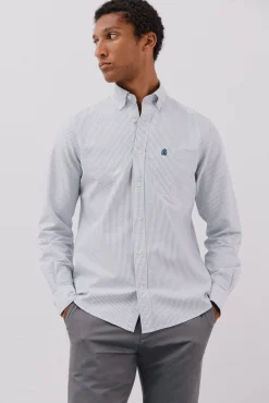 Cortefiel Camisas-Camisa oxford listrada com vela Azul