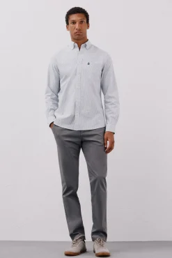 Cortefiel Camisas-Camisa oxford listrada com vela Azul