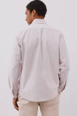 Cortefiel Camisas-Camisa oxford listrada com vela Granada