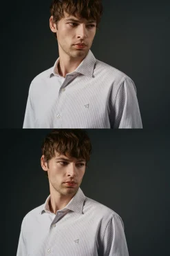 OOTO Camisas-Camisa oxford riscas Verde