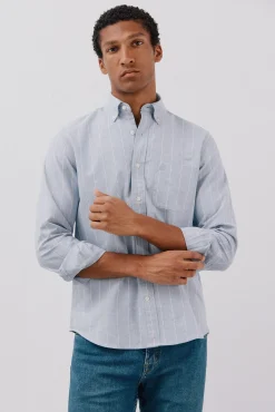 Cortefiel Camisas-Camisa oxford riscas Azul