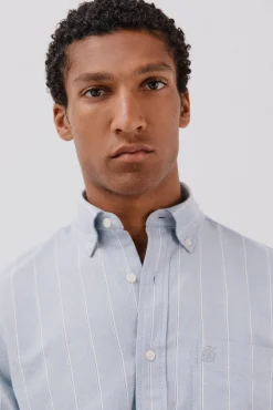 Cortefiel Camisas-Camisa oxford riscas Azul