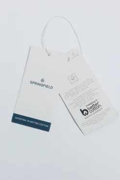 Springfield Camisas-Camisa oxford riscas verde