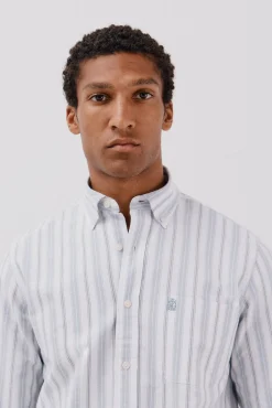 Cortefiel Camisas-Camisa oxford riscas Azul