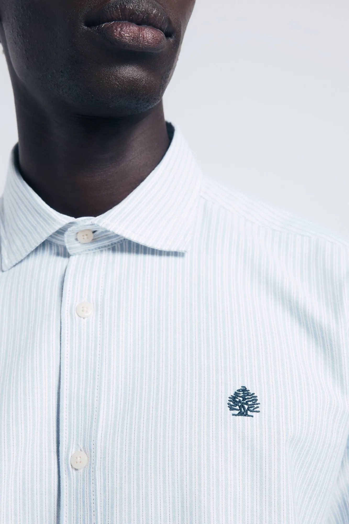 Springfield Camisas-Camisa oxford riscas azul