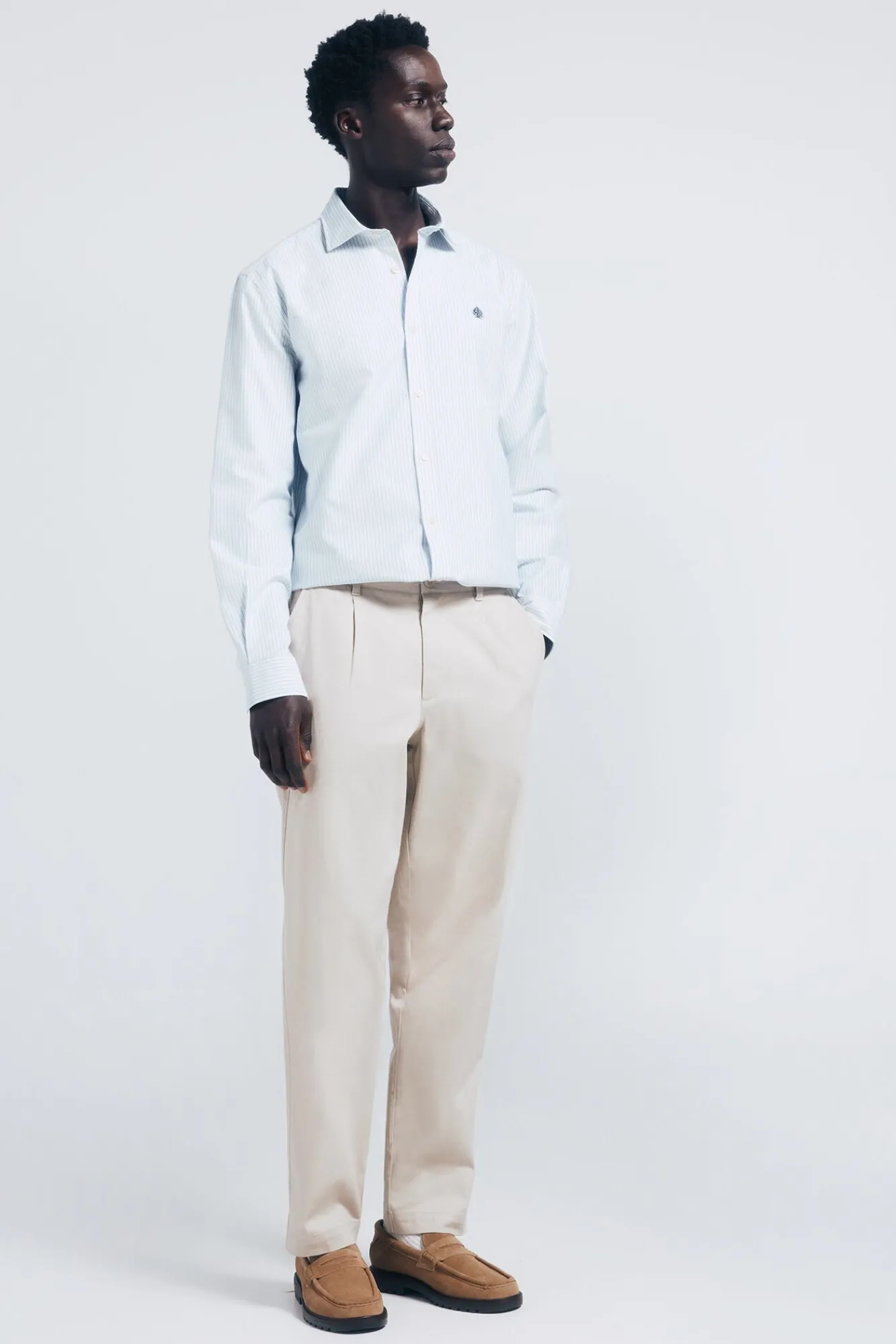 Springfield Camisas-Camisa oxford riscas azul