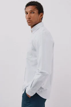 Cortefiel Camisas-Camisa oxford riscas Verde