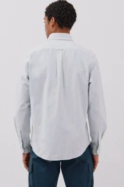 Cortefiel Camisas-Camisa oxford riscas Verde