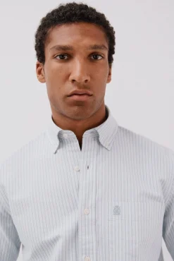 Cortefiel Camisas-Camisa oxford riscas Verde