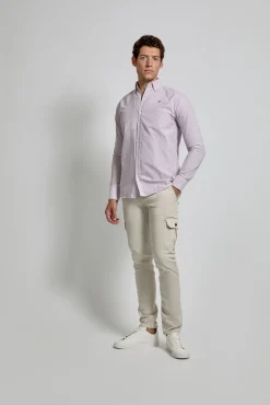 Street Monkey Camisas-Camisa Oxford riscas com logótipo Subiu