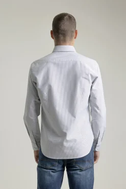 PuroEGO Camisas-Camisa oxford riscas de algodão slim Azul