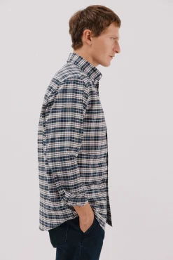 Cortefiel Camisas-Camisa oxford xadrez Azul