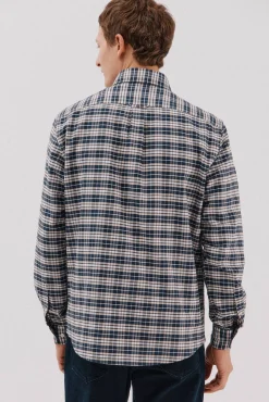 Cortefiel Camisas-Camisa oxford xadrez Azul