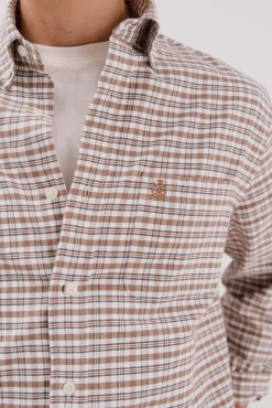 Cortefiel Camisas-Camisa oxford xadrez Castanho