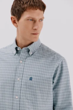 Cortefiel Camisas-Camisa oxford xadrez Azul