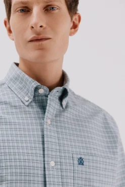 Cortefiel Camisas-Camisa oxford xadrez Azul