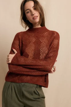 Slowlove Camisolas-Camisa Perkins vazada Laranja