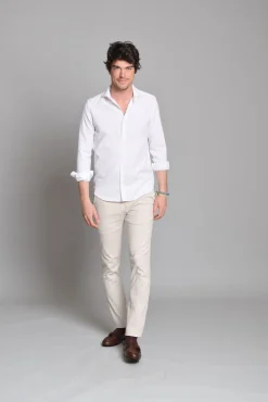 Cloking Camisas-Camisa Piqué Branco