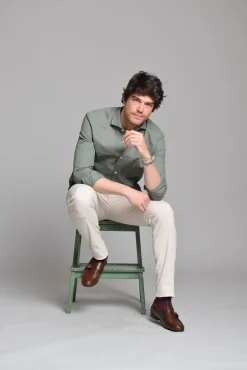 Cloking Camisas-Camisa Piqué Verde