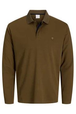 Jack & Jones Polos-Camisa polo clássica de manga comprida Castanho