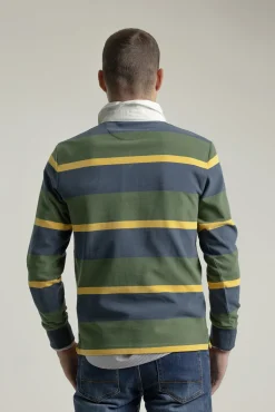 PuroEGO Polos-Camisa polo de algodão multi-listrada Verde