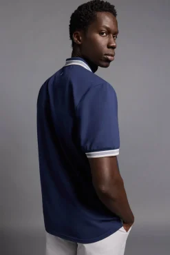 Pedro del Hierro Polos|Desporto-Camisa polo de golfe liso Azul