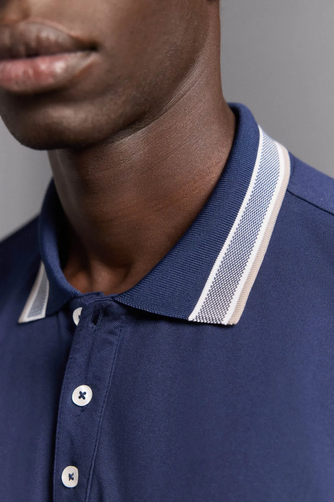Pedro del Hierro Polos|Desporto-Camisa polo de golfe liso Azul