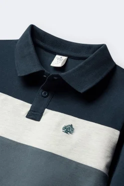 Springfield Kids T-Shirts|Polos-Camisa polo de manga comprida com blocos de cores para menino azul