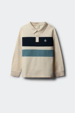 Springfield Kids T-Shirts|Polos-Camisa polo manga comprida com detalhe riscas para menino branco