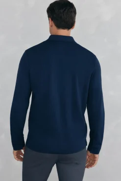 Pedro del Hierro Polos-Camisa polo manga comprida mercerizada Azul