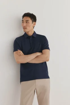 Pedro del Hierro Polos-Camisa polo mercerizada Azul