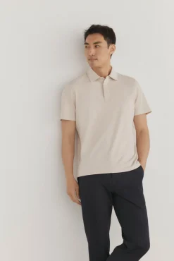 Pedro del Hierro Polos-Camisa polo mercerizada Beige