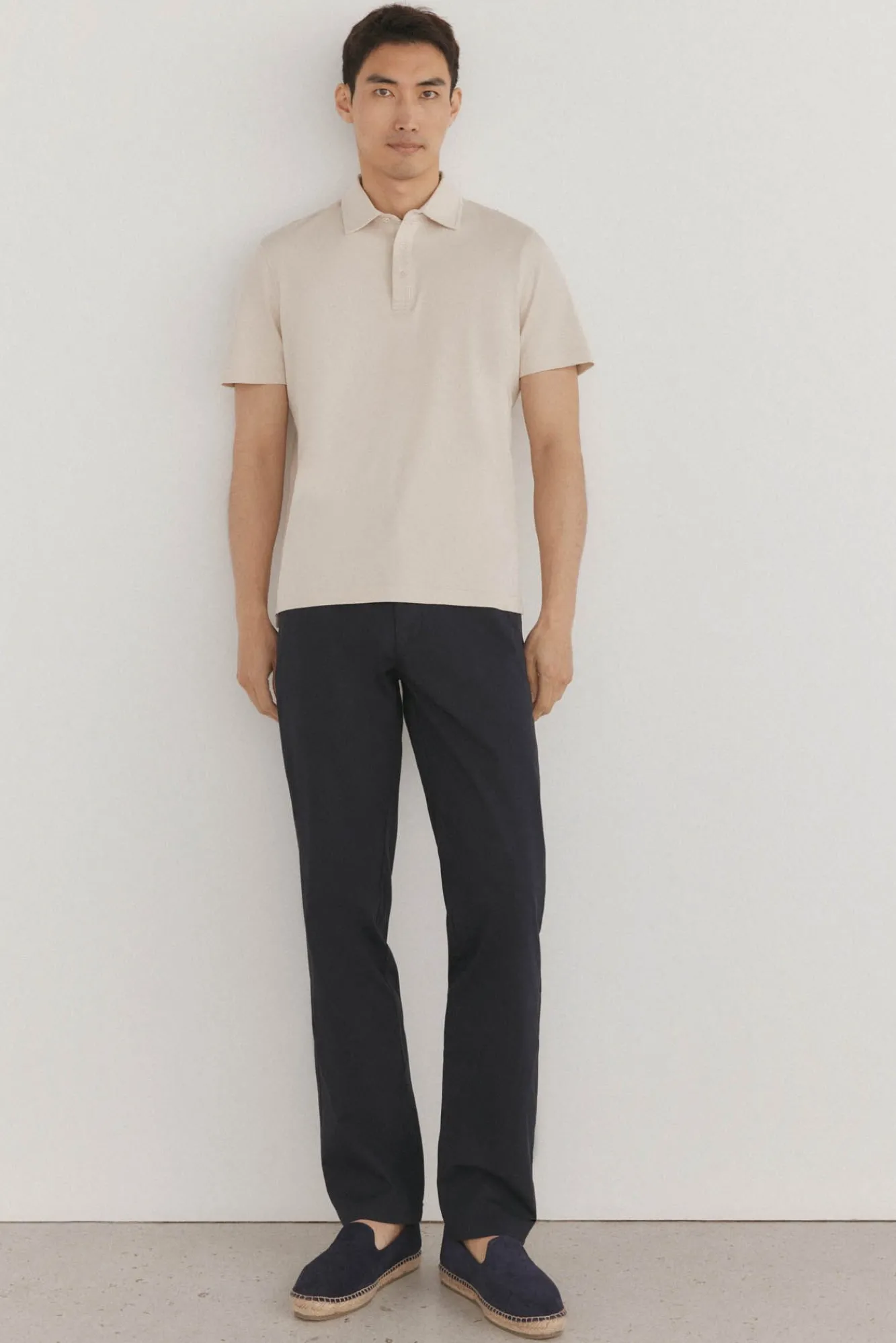 Pedro del Hierro Polos-Camisa polo mercerizada Beige