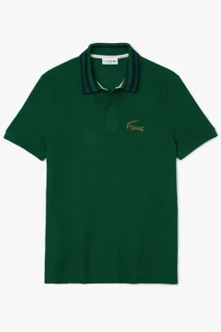 Lacoste Polos-Camisa polo oversize com estampado de crocodilo Verde