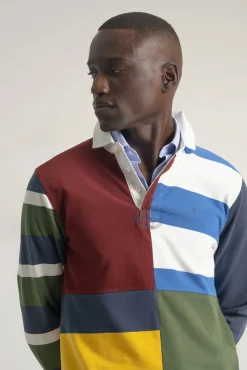 PuroEGO Polos-Camisa polo patchwork Multicolorido