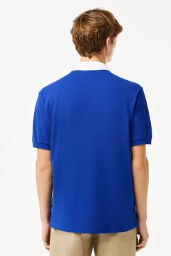 Lacoste Polos-Camisa polo piqué de algodão Azul