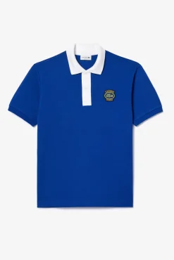 Lacoste Polos-Camisa polo piqué de algodão Azul