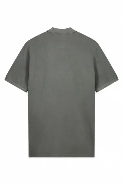 OOTO Polos-Camisa polo piqué lavada com bordado de avião Verde