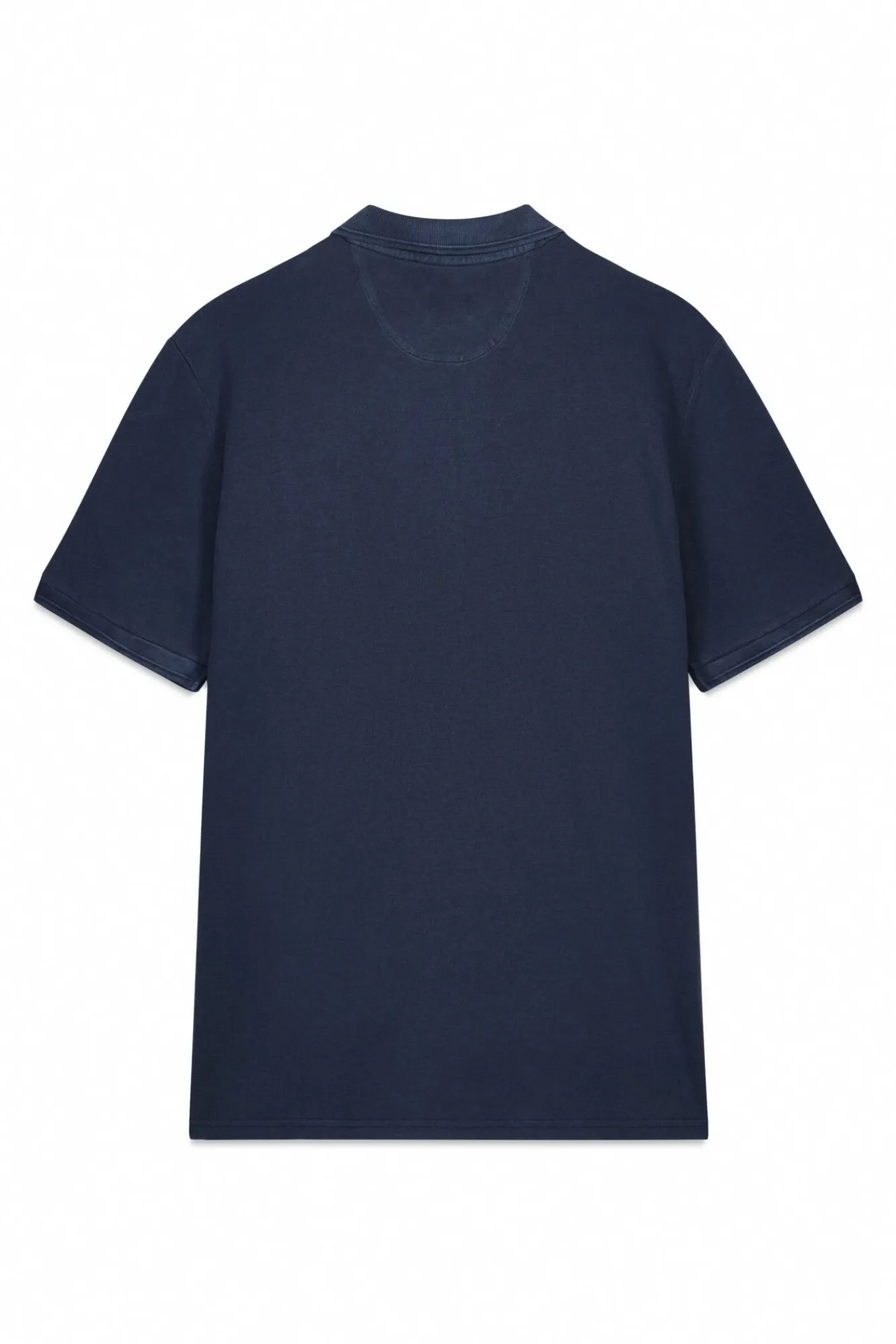 OOTO Polos-Camisa polo piqué lavada com bordado de avião Azul