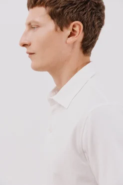 Cortefiel Polos-Camisa polo piqué liso Branco