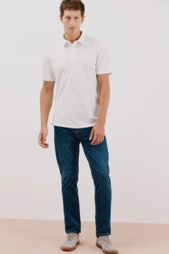 Cortefiel Polos-Camisa polo piqué liso Branco