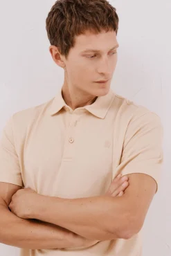 Cortefiel Polos-Camisa polo piqué liso Tostado