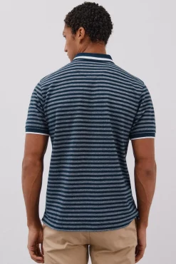 Cortefiel Polos-Camisa polo riscas Oxford Azul