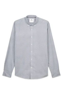 Springfield Camisas-Camisa popelina micro estampado branco