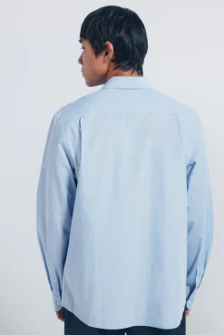 Springfield Camisas-Camisa popelina xadrez azul