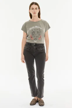 System Action T-Shirts-Camisa posicional do Tigre verde