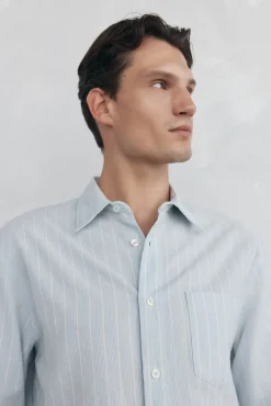 Pedro del Hierro Camisas-Camisa riscas Azul