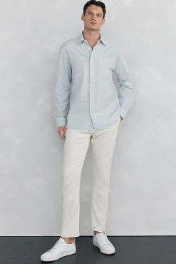 Pedro del Hierro Camisas-Camisa riscas Azul